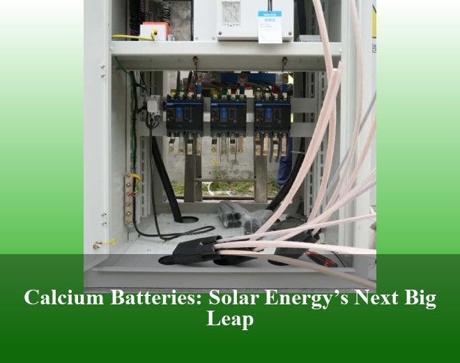 Calcium Batteries: Solar Energy’s Next Big Leap